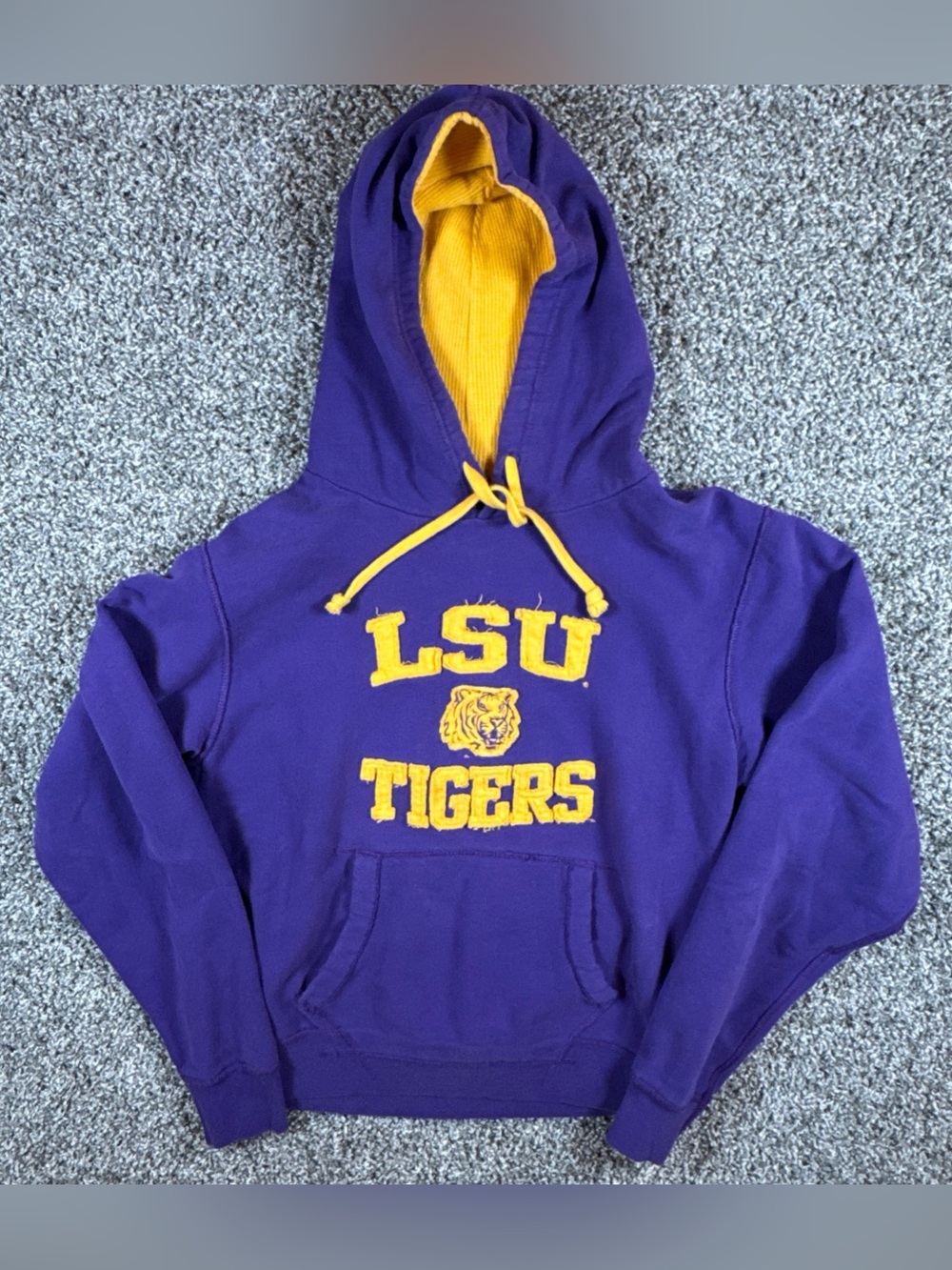 Pressbox LSU Tigers Womens Medium Purple & Gold Hoodie Sweatshirt NCAA Retro
